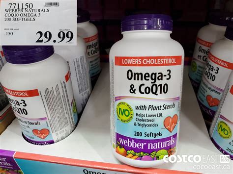 webber naturals omega-3 & coq10 costco|webber naturals omega 3 liquid.